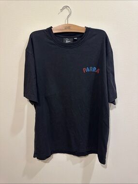 Parra Black Short-Sleeve Logo Tee